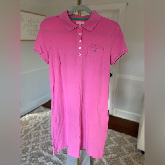 Lilly Pulitzer Dresses & Skirts - Lilly Pulitzer Polo Dress Tennis Green Trim Cottagecore Brunch Coquette Preppy